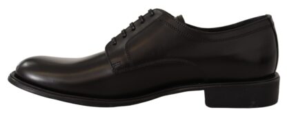 Dolce & Gabbana - Elegant Black Leather Formal Derby Shoes