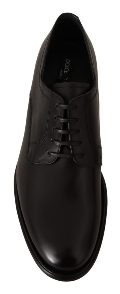 Dolce & Gabbana - Elegant Black Leather Formal Derby Shoes