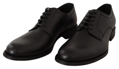 Dolce & Gabbana - Elegant Black Leather Derby Shoes