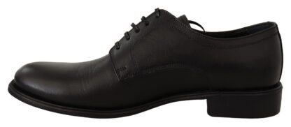 Dolce & Gabbana - Elegant Black Leather Derby Shoes