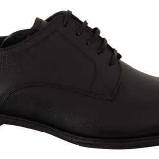 Dolce & Gabbana - Elegant Black Leather Formal Derby Shoes