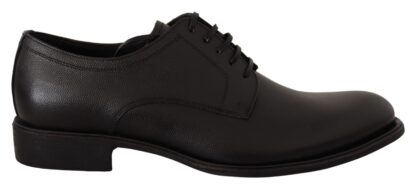 Dolce & Gabbana - Elegant Black Leather Derby Shoes