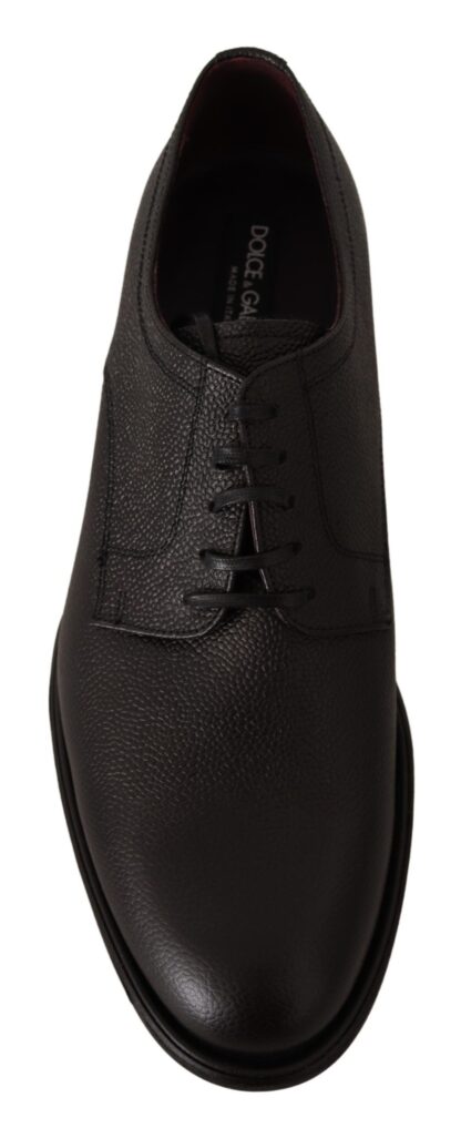 Dolce & Gabbana - Elegant Black Leather Derby Dress Shoes