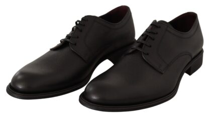 Dolce & Gabbana - Elegant Black Leather Derby Dress Shoes