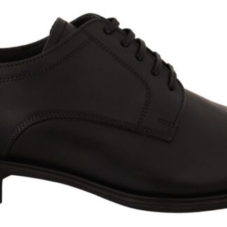 Dolce & Gabbana - Elegant Black Leather Derby Dress Shoes