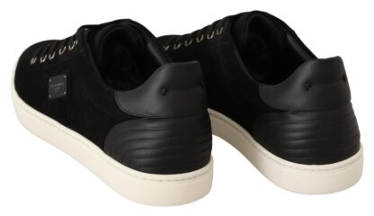 Dolce & Gabbana - Elegant Black Leather & Suede Sneakers