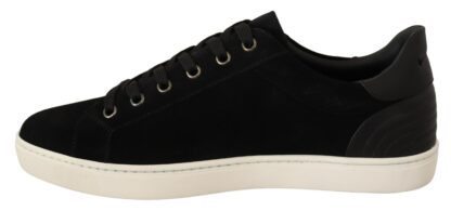 Dolce & Gabbana - Elegant Black Leather & Suede Sneakers