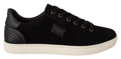 Dolce & Gabbana - Elegant Black Leather & Suede Sneakers