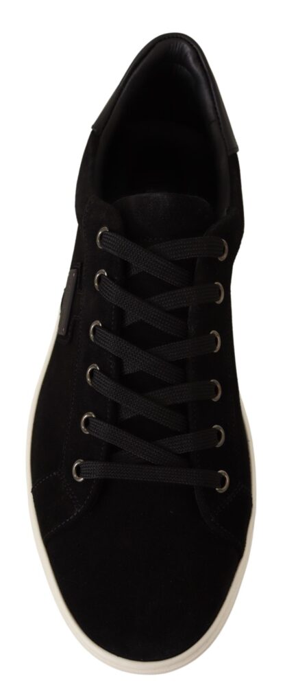 Dolce & Gabbana - Elegant Black Leather & Suede Sneakers