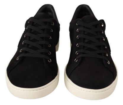 Dolce & Gabbana - Elegant Black Leather & Suede Sneakers