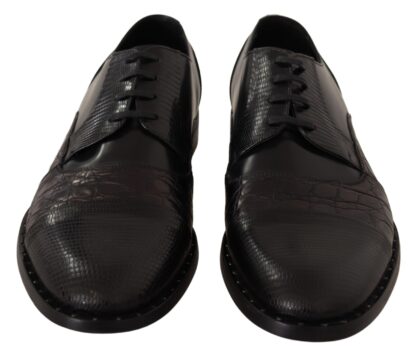 Dolce & Gabbana - Elegant Black Derby Oxford Wingtips