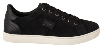 Dolce & Gabbana - Elegant Black Leather Casual Sneakers