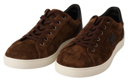 Dolce & Gabbana - Elegant Leather Casual Sneakers in Brown