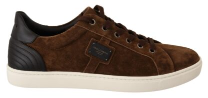 Dolce & Gabbana - Elegant Leather Casual Sneakers in Brown