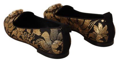 Dolce & Gabbana - Elegant Leather Heart Embellished Flats