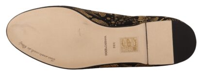 Dolce & Gabbana - Elegant Leather Heart Embellished Flats