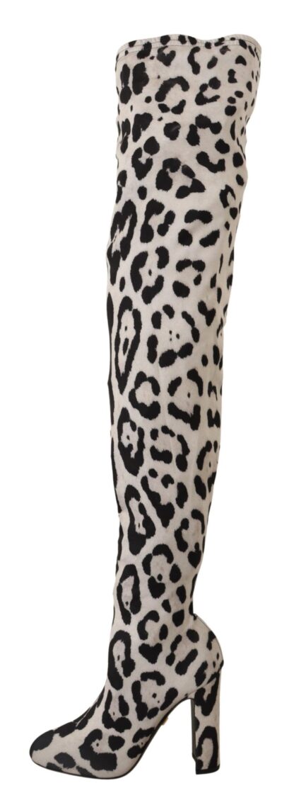 Dolce & Gabbana - Chic Leopard High-Heel Over-Knee Boots