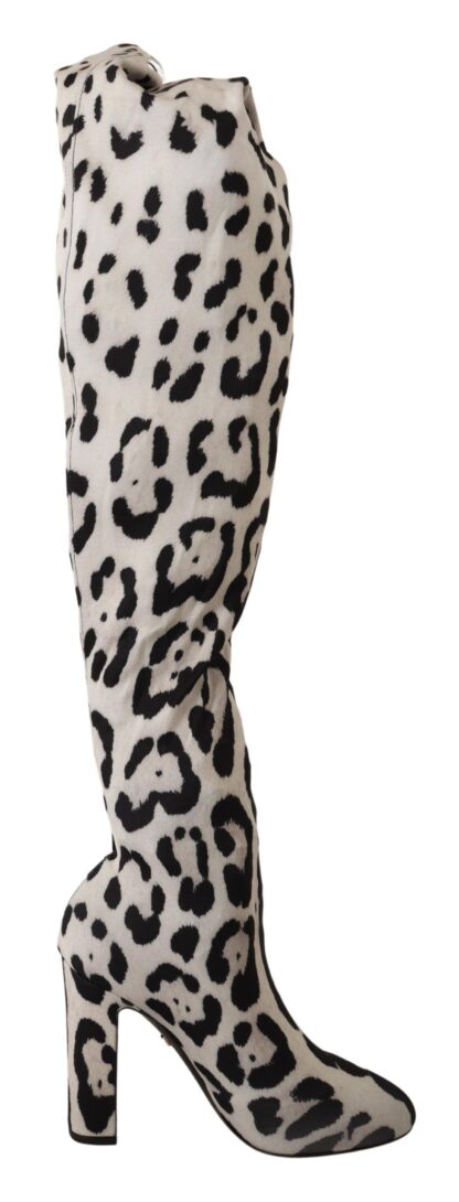 Dolce & Gabbana - Chic Leopard High-Heel Over-Knee Boots