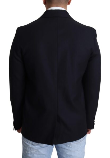 Dolce & Gabbana - Elegant Dark Blue Virgin Wool Men's Coat