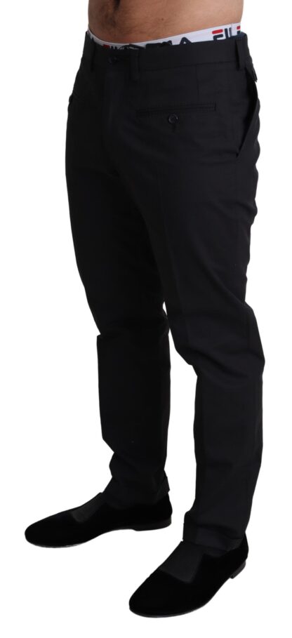 Dolce & Gabbana - Elegant Black Stretch Cotton Trousers