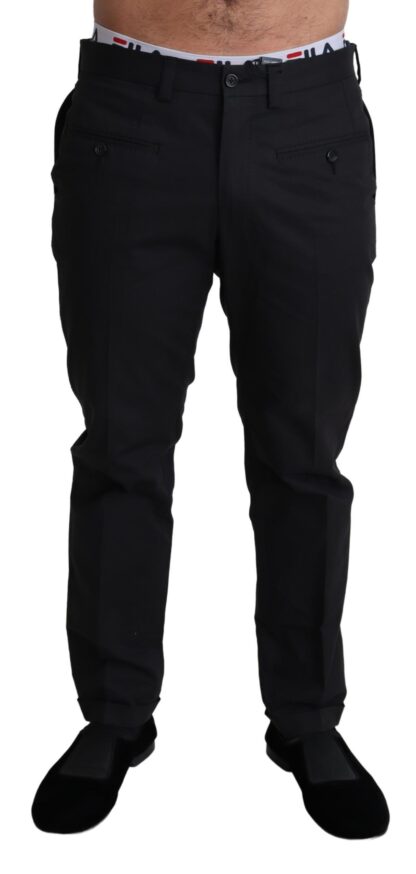 Dolce & Gabbana - Elegant Black Stretch Cotton Trousers