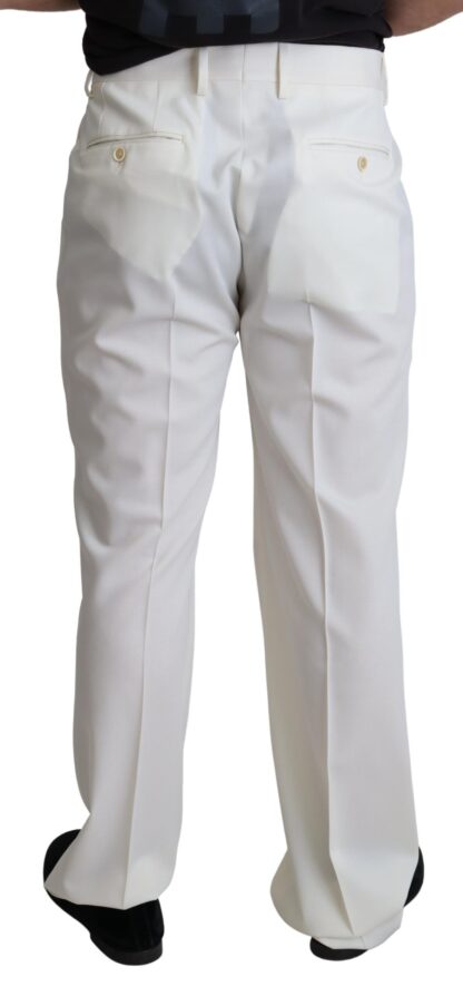 Dolce & Gabbana - Elegant White Wool Dress Trousers for Men