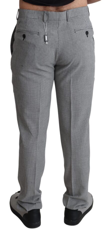 BENCIVENGA - Elegant Checkered Wool Formal Trousers