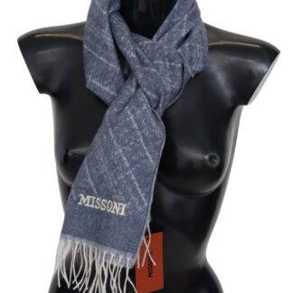 Missoni - Plaid Wool Scarf with Logo Embroidery