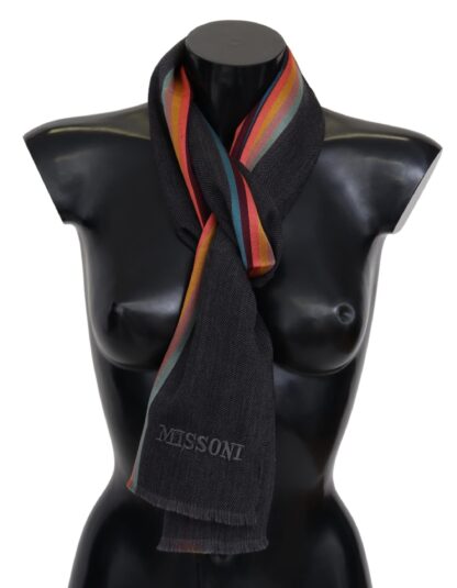 Missoni - Elegant Wool-Silk Blend Striped Scarf