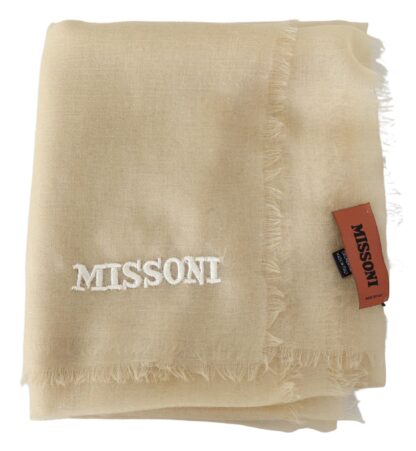 Missoni - Elegant Cashmere Scarf in Beige