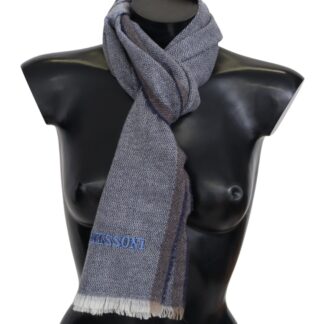 Missoni - Elegant Black Wool Scarf with Fringes