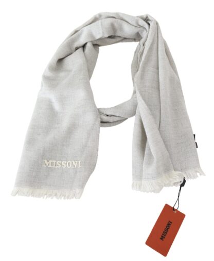 Missoni - Elegant Wool Scarf with Signature Embroidery