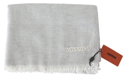 Missoni - Elegant Wool Scarf with Signature Embroidery