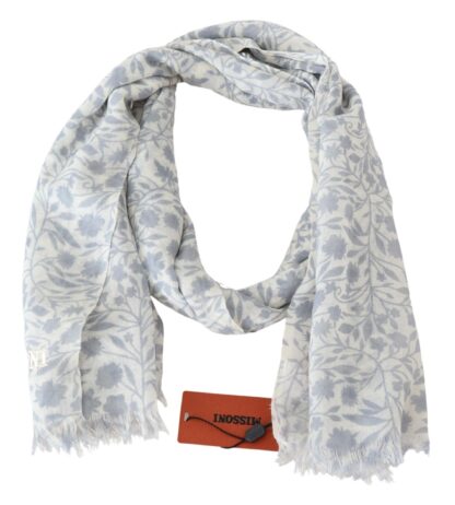 Missoni - Elegant Floral Wool Scarf with Fringe Detail