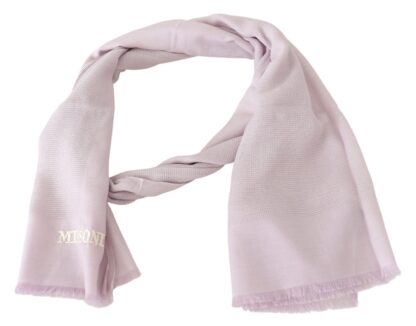 Missoni - Lavender Cashmere Scarf with Signature Lines