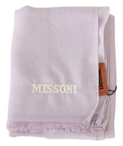 Missoni - Lavender Cashmere Scarf with Signature Lines