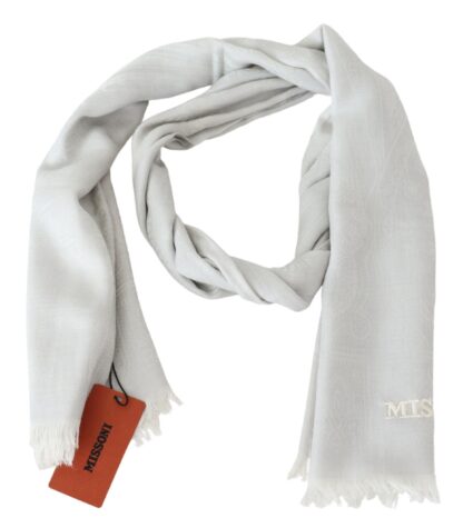 Missoni - Elegant White Cashmere Scarf Unisex