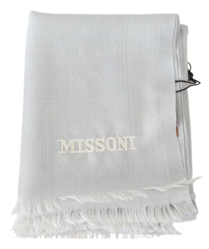 Missoni - Elegant White Cashmere Scarf Unisex