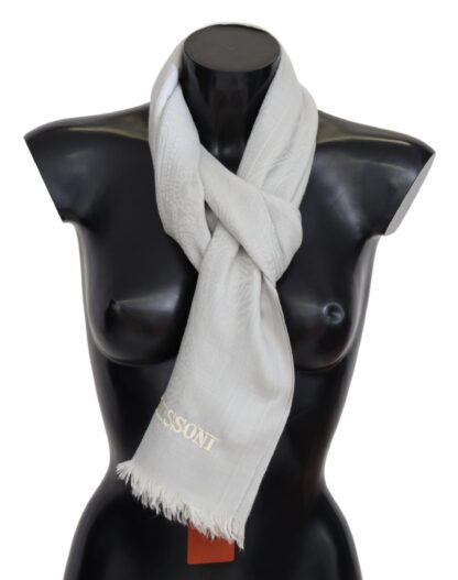 Missoni - Elegant White Cashmere Scarf Unisex