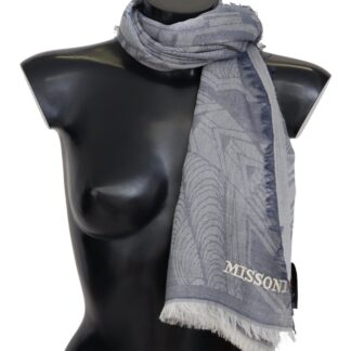 Missoni - Elegant Multicolor Wool Scarf with Logo Embroidery