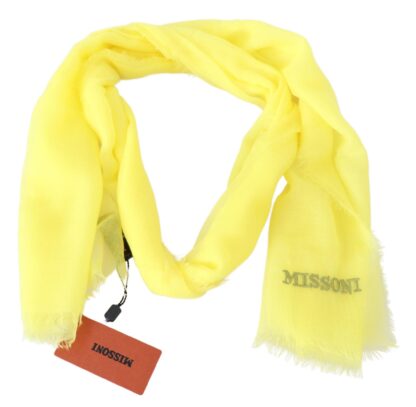 Missoni - Opulent Cashmere Unisex Scarf In Vibrant Yellow