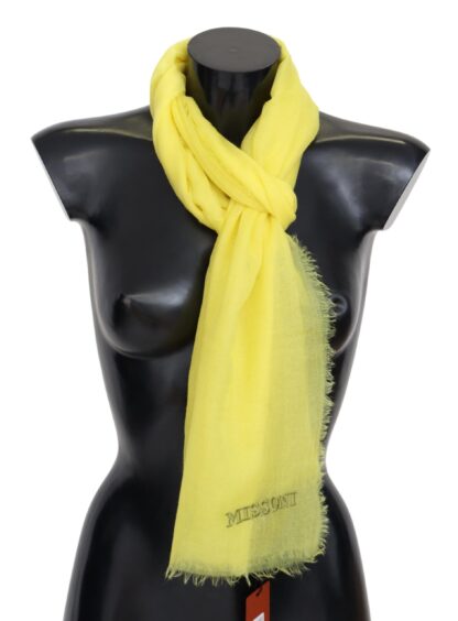 Missoni - Opulent Cashmere Unisex Scarf In Vibrant Yellow