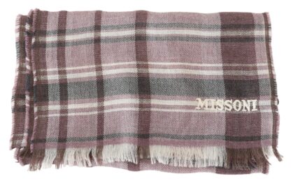 Missoni - Elegant Multicolor Wool Scarf with Logo Embroidery