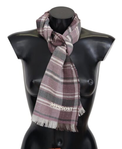 Missoni - Elegant Multicolor Wool Scarf with Logo Embroidery