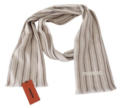 Missoni - Elegant Striped Wool Scarf with Fringes