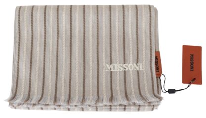 Missoni - Elegant Striped Wool Scarf with Fringes