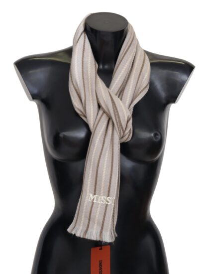 Missoni - Elegant Striped Wool Scarf with Fringes