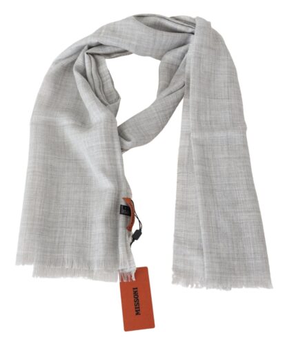 Missoni - Elegant Beige Wool Silk Unisex Scarf