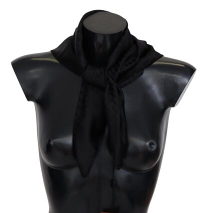 Missoni - Elegant Black Wool Scarf with Embroidered Logo