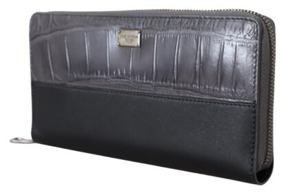 Dolce & Gabbana - Elegant Textured Leather Zip-Around Wallet